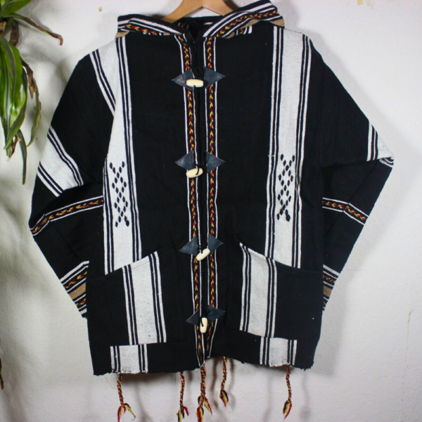 Berber Amazigh Jacket , Unisex Jacket , Festival &Hippie Jacket , Handmade Boho Clothing , Wool Jacket - Image 3