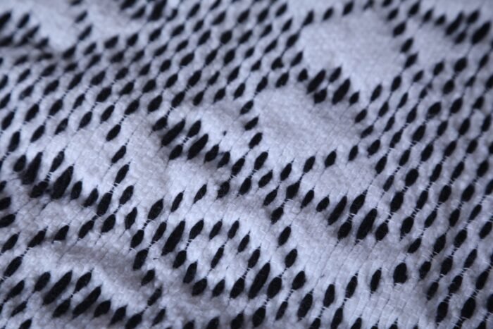 Handwoven Moroccan Vintage Rug - Black and White Kilim Rug - Image 8