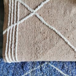 Top view of Moroccan beige sofa – handwoven low seating for timeless and calming decor