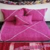 Pink Moroccan Floor Sofa – Artisan Boho Seating with Soft Cushions for Elegant Interiors