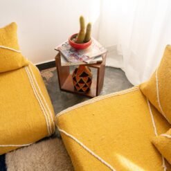 Yellow Moroccan Floor Couch Cover Set - Image 6