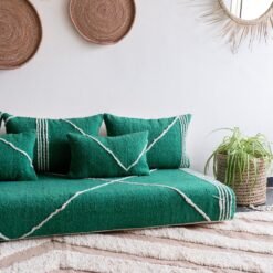 Green Moroccan Floor Couch Cover Set - Image 5