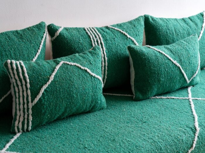 Green Moroccan Floor Couch Cover Set - Image 9