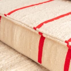 Cream and Red Moroccan Floor Couch Cover Set - Image 9