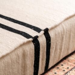 Cream and Black Moroccan Floor Couch Cover Set - Image 8