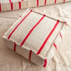 Cream and Red Moroccan Floor Couch Cover Set - Image 10
