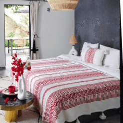 Handwoven Moroccan Blanket – Embroidered Boho Throw - Image 6