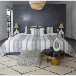 Handwoven Moroccan Blanket – Embroidered Boho Throw - Image 9