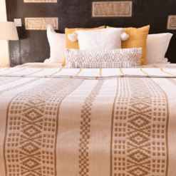 Handwoven Moroccan Blanket – Embroidered Boho Throw - Image 8