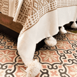 Handwoven Moroccan Blanket – Embroidered Boho Throw - Image 11