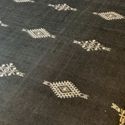 Moroccan Cotton Blanket Set – Black & White - Image 7