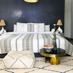 Handwoven Moroccan Blanket – Embroidered Boho Throw - Image 13