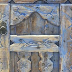 Detail of Hand-Carved Moroccan Window Top 34.jpg - Blue Tribal Symbolic Art