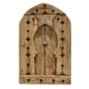 Handmade vintage Moroccan wall panel with arch shape and decorative studs
