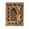 Handmade Vintage Amazigh Wooden Wall Panel with Berber Carvings on Natural Cedar Wood