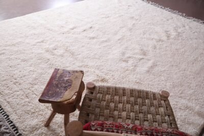 Custom Solid White Moroccan Rug - Image 7