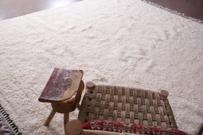 Custom Solid White Moroccan Rug - Image 7