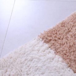 Custom Tan and Ivory Moroccan Wool Rug - Image 7