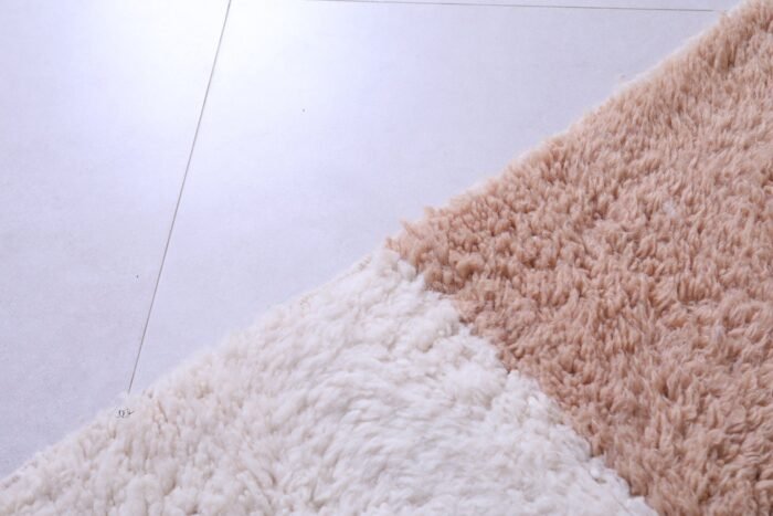 Custom Tan and Ivory Moroccan Wool Rug - Image 7