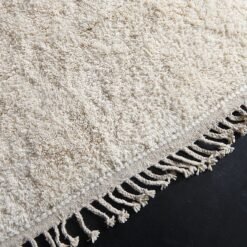 Custom Solid Ivory Wool Moroccan Rug - Image 7