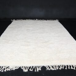 handmade Moroccan rug in soft ivory color – woven from natural lamb’s wool by Berber women