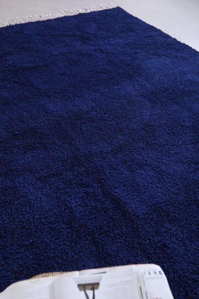 Custom Solid Royal Blue Moroccan Rug - Image 7