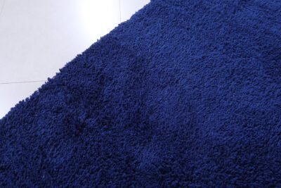 Custom Solid Royal Blue Moroccan Rug - Image 4
