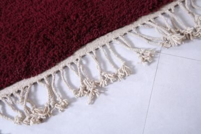 Custom Solid Burgundy Moroccan Rug - Image 6