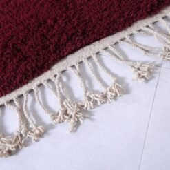 Custom Solid Burgundy Moroccan Rug - Image 6