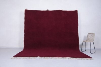 Handmade Moroccan burgundy rug crafted with 100% natural lamb wool, featuring rich deep red tones and traditional Berber Beni Ourain patterns—ideal for luxury interiors, boho decor, or minimalist living spaces. Amazing moroccan rug burgundy - Handmade custom rug - Berber rug - Moroccan berber rug - Moroccan area rug - Morocco rug - Beni ourain rug