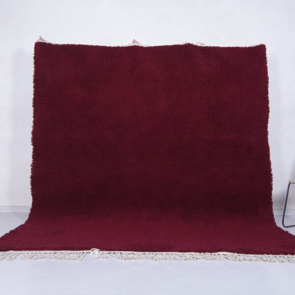 Handmade Moroccan burgundy rug crafted with 100% natural lamb wool, featuring rich deep red tones and traditional Berber Beni Ourain patterns—ideal for luxury interiors, boho decor, or minimalist living spaces. Amazing moroccan rug burgundy - Handmade custom rug - Berber rug - Moroccan berber rug - Moroccan area rug - Morocco rug - Beni ourain rug