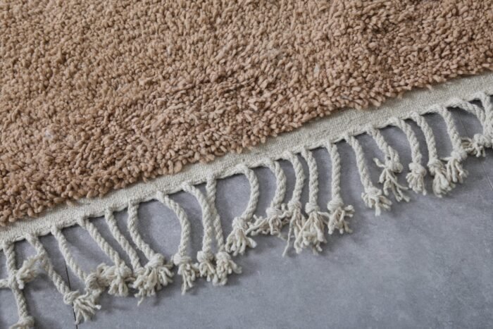 Custom Solid Sand Brown Moroccan Rug - Image 6