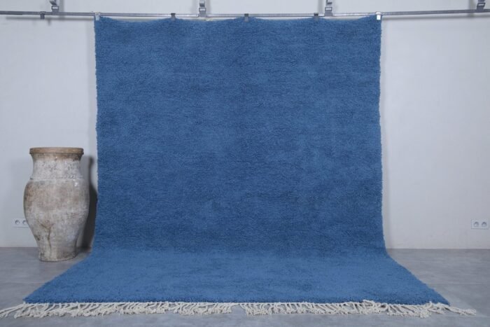Moroccan Beni Ourain rug, featuring clean lines and traditional craftsmanship. Adds warmth to any living room or bedroom.