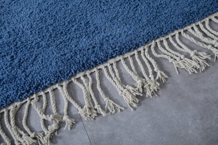 Custom Solid Teal Blue Moroccan Rug - Image 6