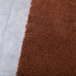 Custom Solid Dark Brown Moroccan Rug - Image 6
