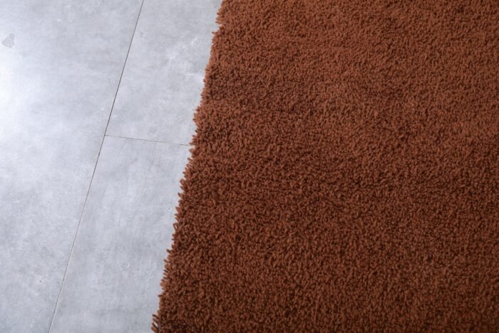 Custom Solid Dark Brown Moroccan Rug - Image 6