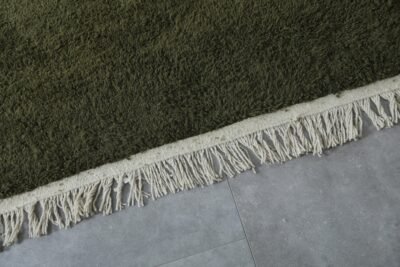 Custom Solid Dark Green Moroccan Rug - Image 8