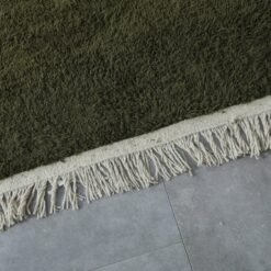 Custom Solid Dark Green Moroccan Rug - Image 8