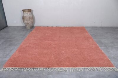Custom Solid Blush Pink Moroccan Rug - Image 4