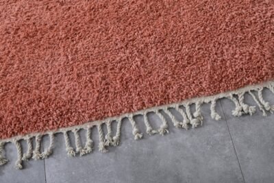 Custom Solid Blush Pink Moroccan Rug - Image 5