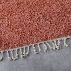 Custom Solid Blush Pink Moroccan Rug - Image 5