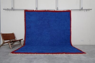Moroccan rug, Beni Ourain rug, blue Moroccan rug, hand-knotted rug, handmade Moroccan carpet, Berber rug, natural wool rug, living room rug, bedroom rug, wall hanging rug, authentic Moroccan carpet, handmade wool carpet, Moroccan home decor, wool floor rug, blue wool rug, artisan rug, handmade rug