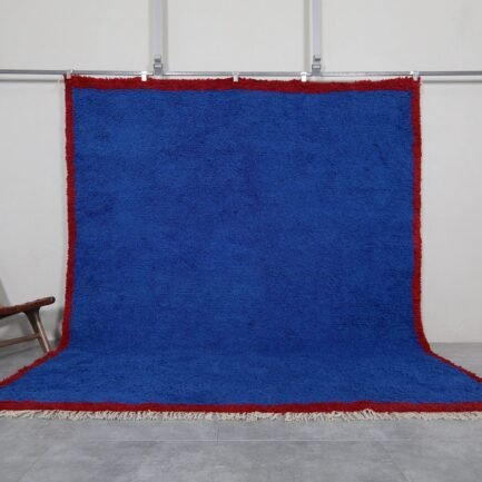 Moroccan rug, Beni Ourain rug, blue Moroccan rug, hand-knotted rug, handmade Moroccan carpet, Berber rug, natural wool rug, living room rug, bedroom rug, wall hanging rug, authentic Moroccan carpet, handmade wool carpet, Moroccan home decor, wool floor rug, blue wool rug, artisan rug, handmade rug