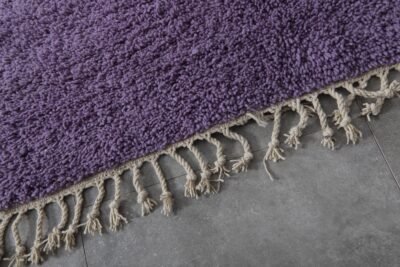 Custom Solid Iris Purple Moroccan Rug - Image 7