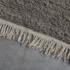 Custom Solid Taupe Wool Moroccan Rug - Image 7