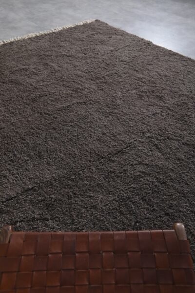 Custom Solid Dark Gray Moroccan Rug - Image 6