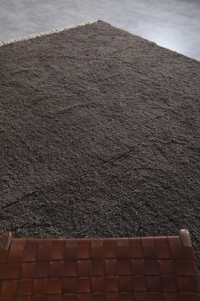 Custom Solid Dark Gray Moroccan Rug - Image 6