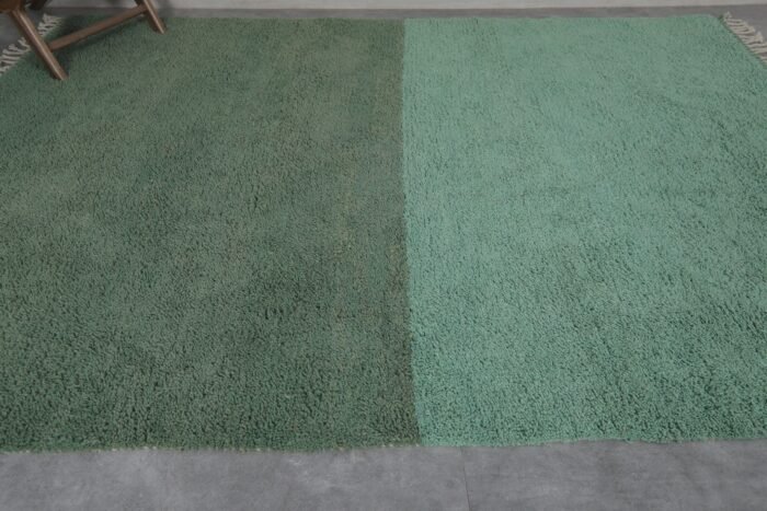 Custom Green and Pistachio Wool Moroccan Rug - Image 5