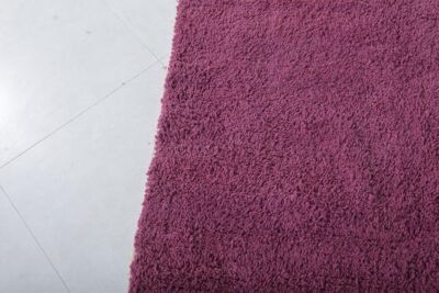 Custom Solid Plum Wool Moroccan Rug - Image 5
