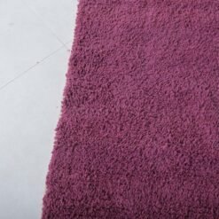 Custom Solid Plum Wool Moroccan Rug - Image 5